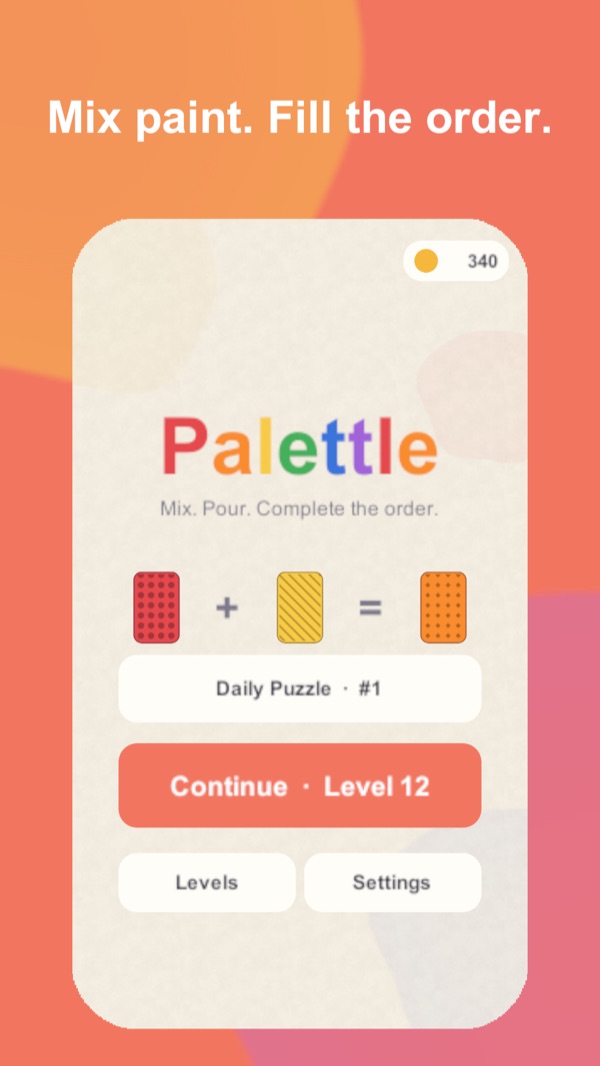 Palettle home screen